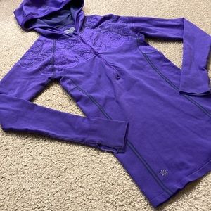 Athleta seamless patterned long sleeve half zip size small/xsmall like new